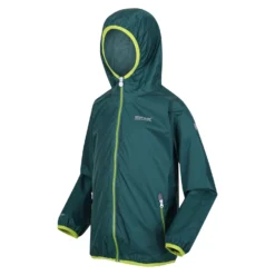 Regatta Great Outdoors Childrens/Kids Lever II Packaway Rain Jacket (Pacific Green) -Outdoor Sports Store k1e9332818a19a47608dced705e184218