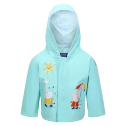 Regatta Childrens/Kids Peppa Pig Waterproof Jacket (Aruba Blue)