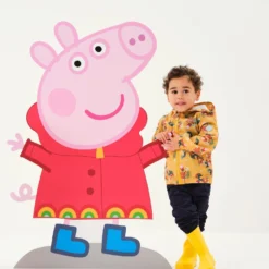 Regatta Childrens/Kids Muddy Puddle Peppa Pig Floral Hooded Waterproof Jacket (Glowlight -Outdoor Sports Store k2d6d027eaa64400edc9bad7c63a0968d