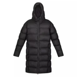Regatta Mens Hallin Long Length Padded Jacket (Black)