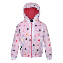 Regatta Childrens/Kids Peppa Pig Polka Dot Hooded Waterproof Jacket (Blush Red) -Outdoor Sports Store k3caced4b1f01efafdd0304148f48e58a
