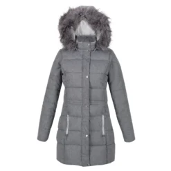 Regatta Womens/Ladies Della Wool Effect Insulated Parka (Cyberspace Marl)
