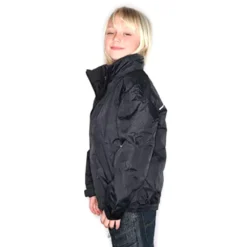 Regatta Kids/Childrens Waterproof Windproof Dover Jacket (Black/Ash) -Outdoor Sports Store k3f288ddd1980f4404f3f962fcfe54991