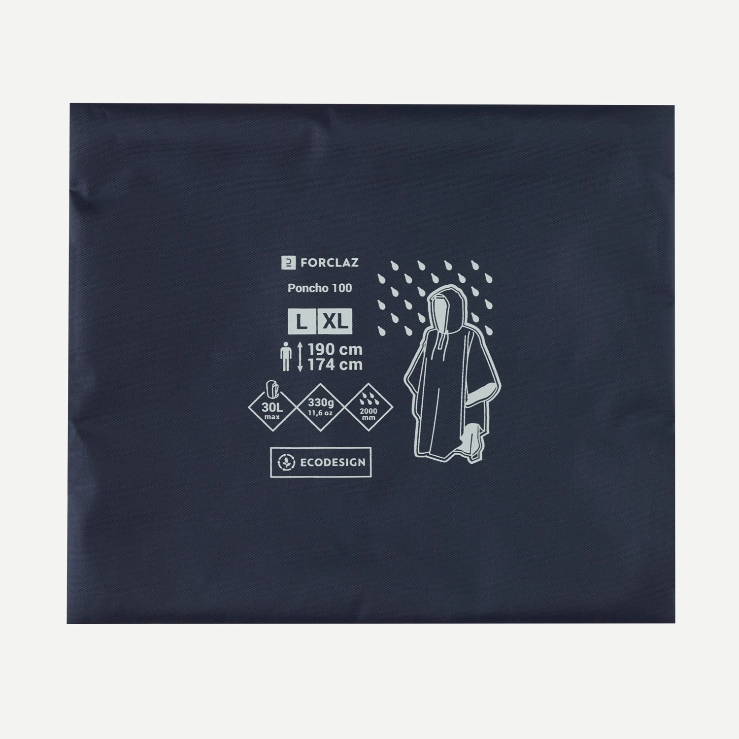 Hiking Rain Poncho - FORCLAZ MT 100 - 30 L Hiking Rain Poncho - FORCLAZ MT 100 - 30 L -Outdoor Sports Store k5694879b2578ac5d36149bfaf6b41405