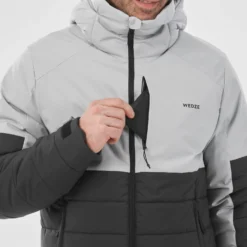 WEDZE Men's Mid-Length Warm Ski Jacket 100 3 WEDZE Men's Mid-Length Warm Ski Jacket 100 -Outdoor Sports Store k5a5005381543b5aed21cfb748e29dab6