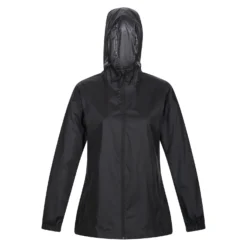 Regatta Womens/Ladies Packaway Waterproof Jacket (Black) -Outdoor Sports Store k5b44a1746014db571f7db588ff765dd0