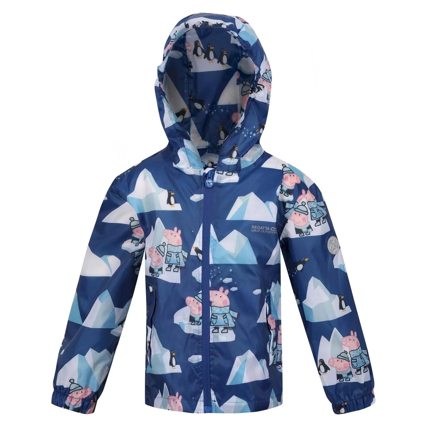 Childrens/Kids Penguin Peppa Pig Packaway Waterproof Jacket (Space Blue/Arctic Regatta Childrens/Kids Penguin Peppa Pig Packaway Waterproof Jacket (Space Blue/Arctic -Outdoor Sports Store k5b68f06c123373c22e37f86bb324c7e2