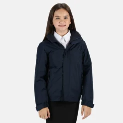 Regatta Kids/Childrens Waterproof Windproof Dover Jacket (Black/Ash) -Outdoor Sports Store k6151b9ca81a1c6e4d89f2cb2b3e7b8d6