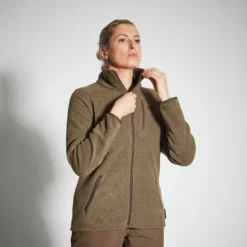 WOMEN'S RECYCLED FLEECE 500 GREEN -Outdoor Sports Store k682bd401b139ca97a5aa5a8c9aea1fac