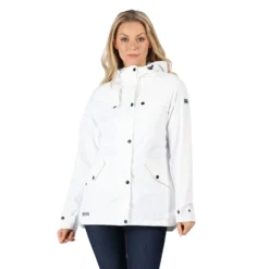 Regatta Womens/Ladies Bertille Waterproof Jacket (White) -Outdoor Sports Store k6c0f91c5152873ab4d37f10e4cfb1784