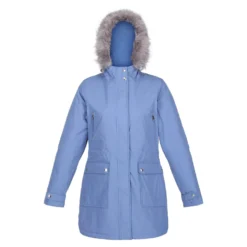 Regatta Womens/Ladies Sabinka Faux Fur Trim Parka (Slate Blue)