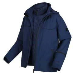 Regatta Mens Britely Torch 3 In 1 Waterproof Jacket (Black) -Outdoor Sports Store k779c03c10347b4994c60e54dea7889fc
