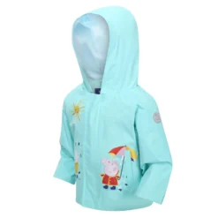 Regatta Childrens/Kids Peppa Pig Waterproof Jacket (Aruba Blue) -Outdoor Sports Store k7d5ed713665a50e740f1440256b8b8ac