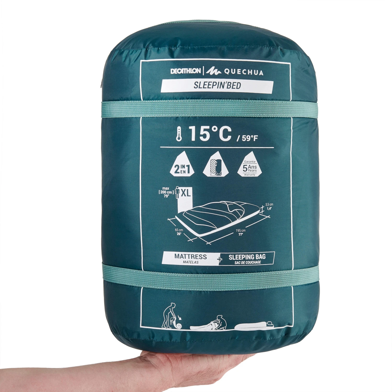 2-in-1 Sleeping Bag and Sleeping Bed Quechua 2-in-1 Sleeping Bag And Sleeping Bed -Outdoor Sports Store k7e50c1ddcc2709663bde9eaa842b3160