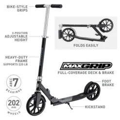 Mongoose Trace 200 Folding Scooter Black & Grey 6 Mongoose Trace 200 Folding Scooter Black & Grey -Outdoor Sports Store k802e6a2f3210b4204df1140ce696cb1b