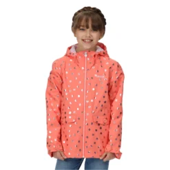 Regatta Childrens/Kids Belladonna Waterproof Jacket (Fusion Coral) 3 Regatta Childrens/Kids Belladonna Waterproof Jacket (Fusion Coral) -Outdoor Sports Store k8386e59d656eef0b28986064a02e9e50
