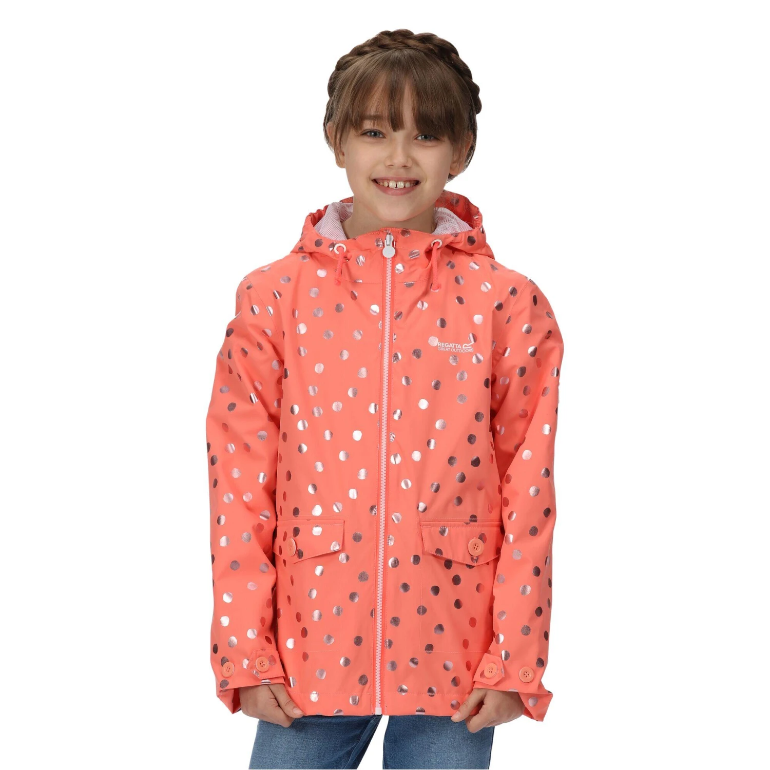 Childrens/Kids Belladonna Waterproof Jacket (Fusion Coral) Regatta Childrens/Kids Belladonna Waterproof Jacket (Fusion Coral) -Outdoor Sports Store k8386e59d656eef0b28986064a02e9e50