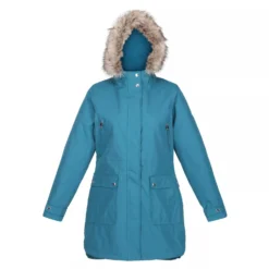 Regatta Womens/Ladies Sabinka Faux Fur Trim Parka (Slate Blue) -Outdoor Sports Store k87682323bfeec6a1e0018aafd130af15