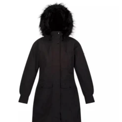 Regatta Womens/Ladies Shiloh Faux Fur Trim Parka (Black)