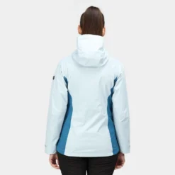 Regatta Womens/Ladies Highton Stretch II Waterproof Jacket (Ice Blue/Blue Sapphire) -Outdoor Sports Store ka888cd4b31b1607ecc5ecdacac49f930