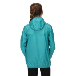 Regatta Great Outdoors Childrens/Kids Lever II Packaway Rain Jacket (Pacific Green) -Outdoor Sports Store kab8023fb3ddf5afd7b2d8d2d017aaac5