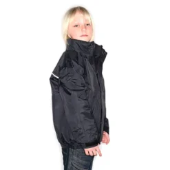Regatta Kids/Childrens Waterproof Windproof Dover Jacket (Black/Ash) -Outdoor Sports Store kb6d33af91fe7301d464eedf0321b040b