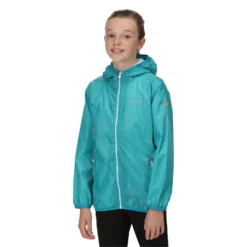 Regatta Great Outdoors Childrens/Kids Lever II Packaway Rain Jacket (Pacific Green) -Outdoor Sports Store kb7fcc412ae35cce0a2c0b63955f83519