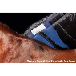 Weatherbeeta Comfitec Medium Ultra Cozi Detachaneck Turnout Rug (Charcoal/Blue/White) -Outdoor Sports Store kc7320648f89729c0cc579ac8446ae9c4