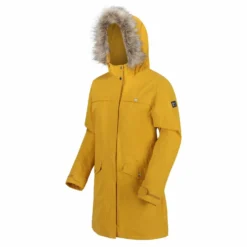 Regatta Womens/Ladies Serleena II Faux Fur Insulated Winter Parka (Mustard Seed) -Outdoor Sports Store kca20bf3eddcf554d091be466db52fc0a