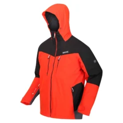 Regatta Mens Highton II Waterproof Insulated Jacket (Cajun Orange/Black) -Outdoor Sports Store kcdeb62e65db8ca469429c86e1dd78fda