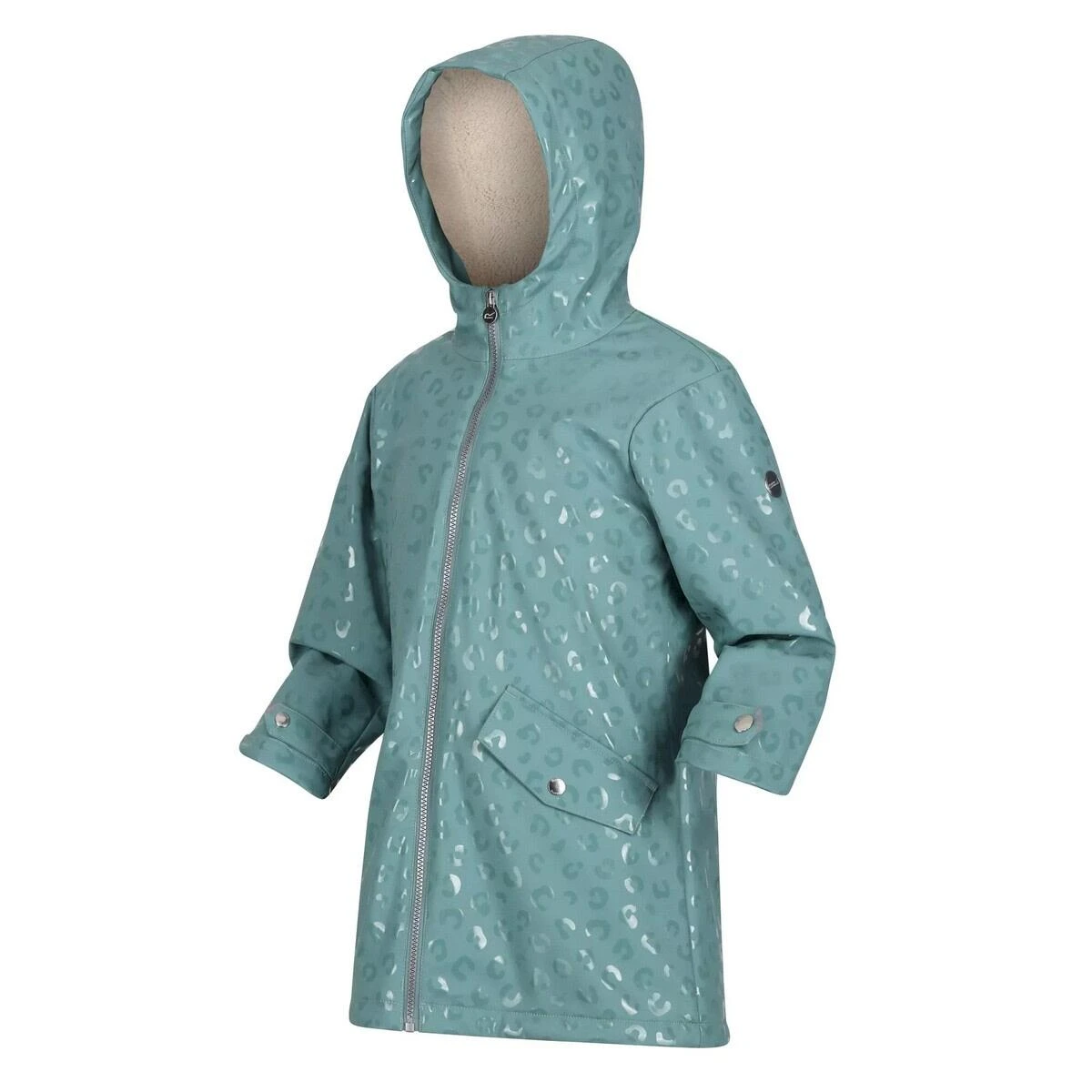 Childrens/Kids Brynlee Animal Print Waterproof Jacket (Mineral Blue) Regatta Childrens/Kids Brynlee Animal Print Waterproof Jacket (Mineral Blue) -Outdoor Sports Store kce116e455f16497effddfeec47cb332f