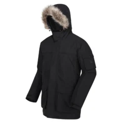 Regatta Mens Salinger II Faux Fur Insulated Parka (Black) -Outdoor Sports Store ke32ede8ba7ee1de9fc208da24e9a988f