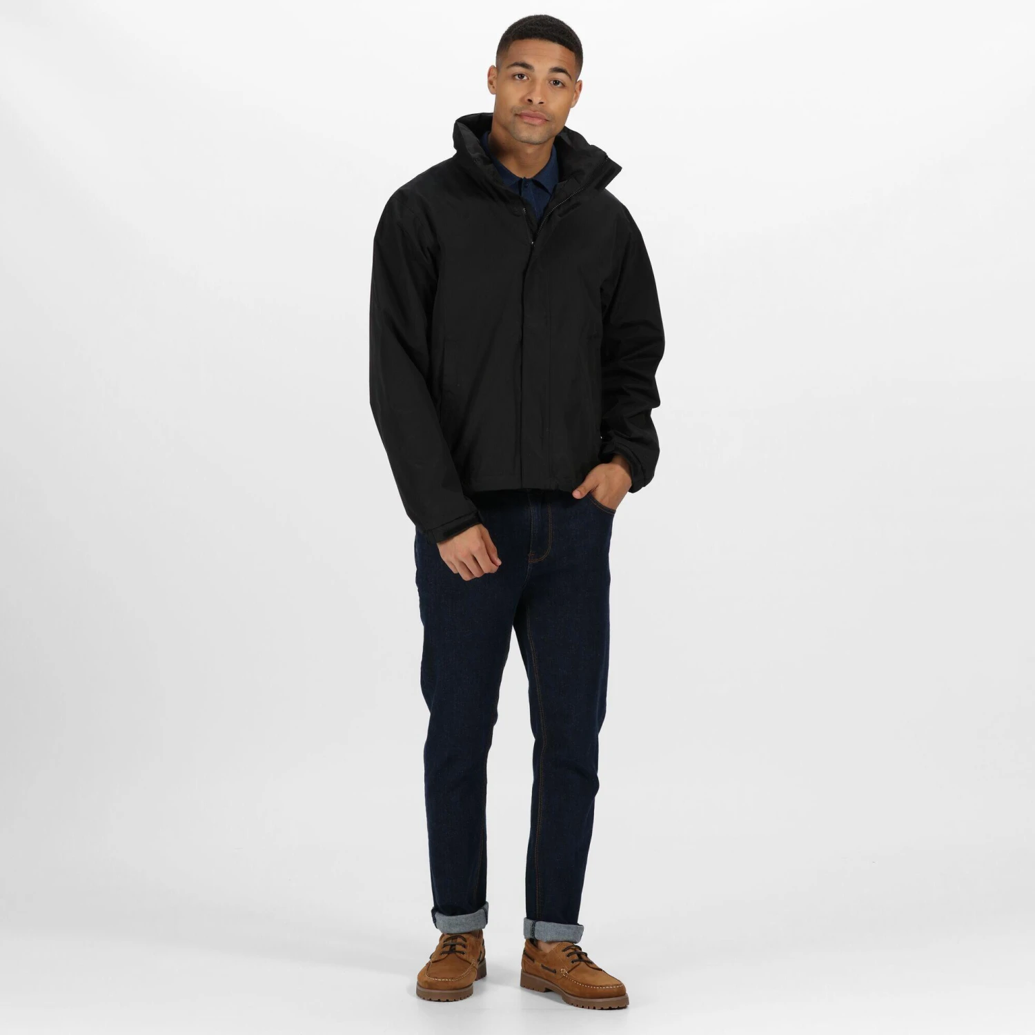 Mens Pace II Lightweight Waterproof Jacket (Black) Regatta Mens Pace II Lightweight Waterproof Jacket (Black) -Outdoor Sports Store kec3c1af294a330606ef37b58086ef638