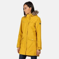 Regatta Womens/Ladies Serleena II Faux Fur Insulated Winter Parka (Mustard Seed) -Outdoor Sports Store kee448b9a8bba98d6b60f69e3482654b8