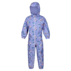 Regatta Childrens/Kids Peppa Pig Bloom Waterproof Puddle Suit (Lilac Bloom)