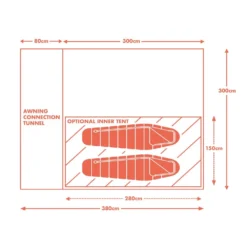 Kamper Compact Pole & Sleeve Driveaway Campervan Awning -Outdoor Sports Store kff9b410ba64a3f14bc2e36987da7a64f